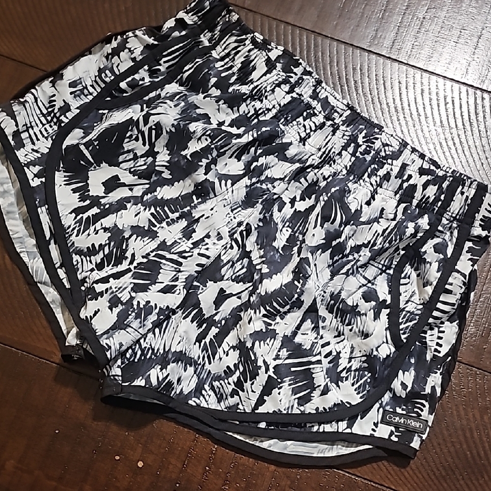 Calvin Klein Black and White Athletic Shorts